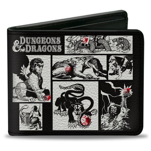 Bi-Fold Wallet - Dungeons & Dragons Monster Illustration Blocks2 Black/White Bi-Fold Wallets Wizards of the Coast   