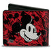 Bi-Fold Wallet - Mickey Mouse MICKEY 1928 + Smiling Red Black White Bi-Fold Wallets Disney