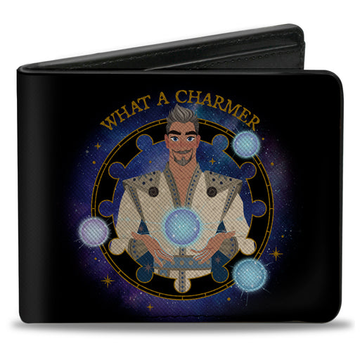 Bi-Fold Wallet - Wish King Magnifico WHAT A CHARMER Orb Pose Blues/Golds Bi-Fold Wallets Disney   