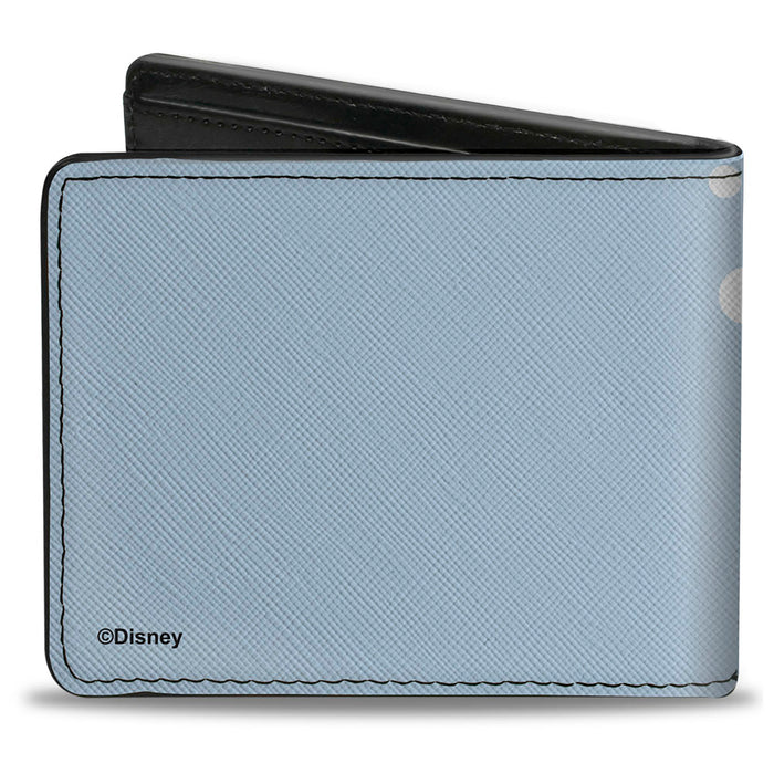 Bi-Fold Wallet - Disney Mickey Mouse Christmas Holiday Pose Polka Baby Blue/White Bi-Fold Wallets Disney   