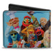 Bi-Fold Wallet - The Muppets Character Group Pose Portrait Blue Bi-Fold Wallets Disney   