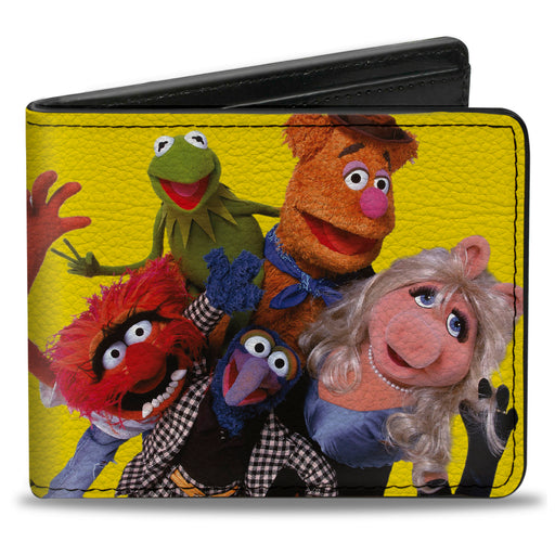 Bi-Fold Wallet - The Muppets Group Portrait and Autographs Collage Yellow Bi-Fold Wallets Disney   