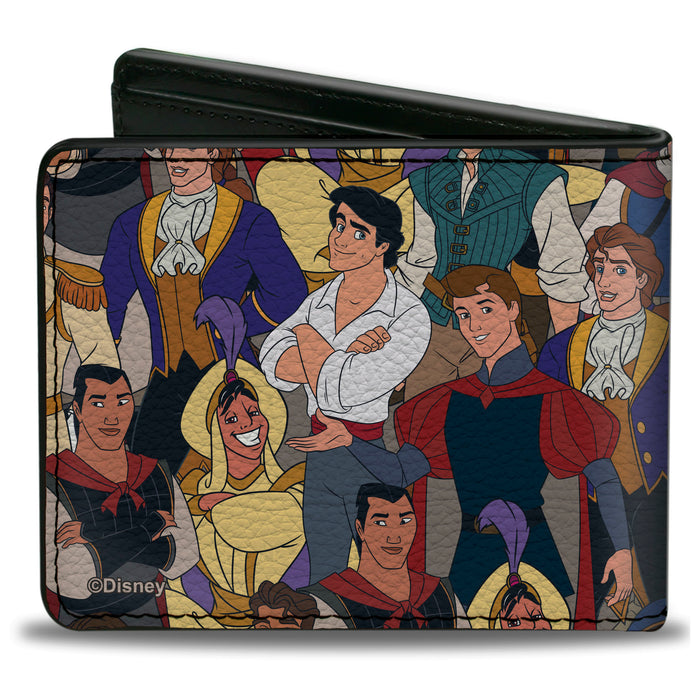 Bi-Fold Wallet - Disney Prince Character Poses Stacked Bi-Fold Wallets Disney   