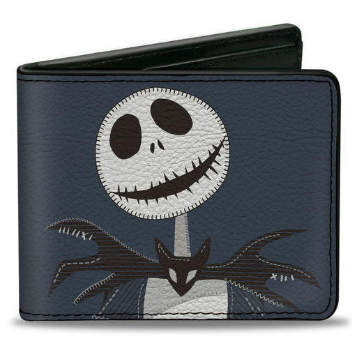 Bi-Fold Wallet - The Nightmare Before Christmas Jack and Zero Pose Blue Bi-Fold Wallets Disney   