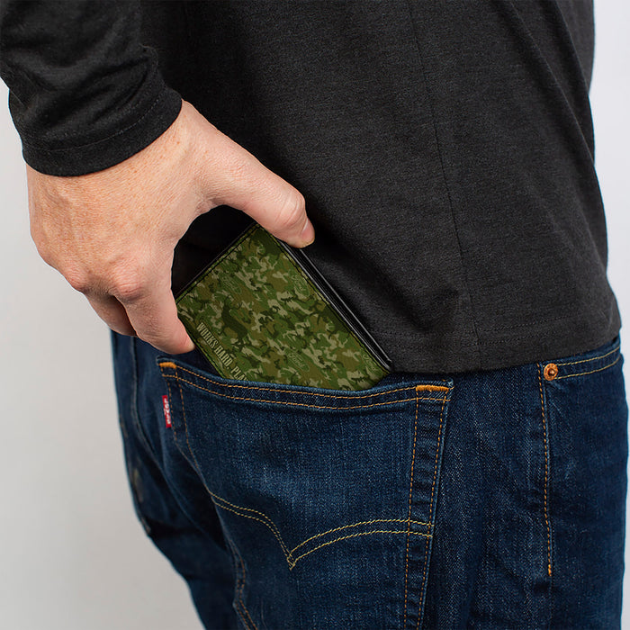 Bi-Fold Wallet - Ford Truck + WORKS HARD, PLAYS HARDER Deer Hunter Camo Olive Bi-Fold Wallets Ford
