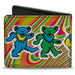 Bi-Fold Wallet - Grateful Dead Dancing Bears Swirl Multi Color Bi-Fold Wallets Grateful Dead   