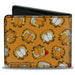 Bi-Fold Wallet - Garfield Expressions Scattered Orange Bi-Fold Wallets Nickelodeon   