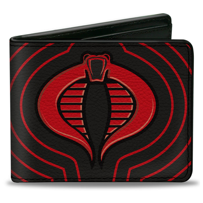 Bi-Fold Wallet - GI Joe COBRA Ripple Logo Black/Red Bi-Fold Wallets Hasbro   