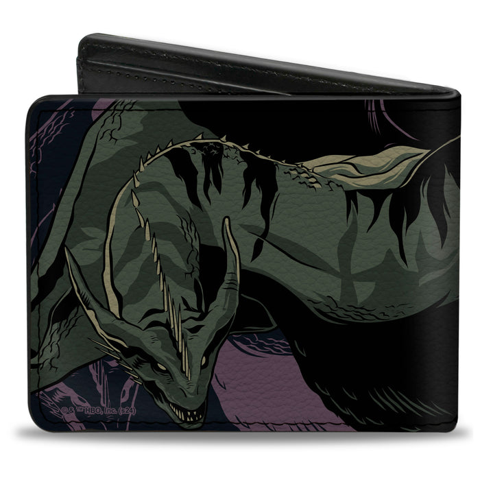 Bi-Fold Wallet - HOUSE OF THE DRAGON Moondancer Pose and Title Logo Purple Bi-Fold Wallets House of the Dragon