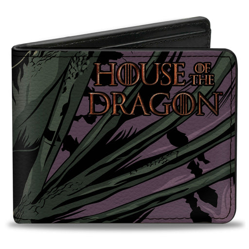 Bi-Fold Wallet - HOUSE OF THE DRAGON Moondancer Pose and Title Logo Purple Bi-Fold Wallets House of the Dragon