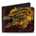 Bi-Fold Wallet - House of the Dragon SYRAX Pose and Text Brown/Yellows Bi-Fold Wallets House of the Dragon