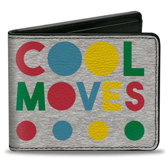 Bi-Fold Wallet - Twister COOL MOVES Circle Spots Gray/Multi Color Bi-Fold Wallets Hasbro   