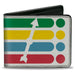 Bi-Fold Wallet - Twister SPIN Stripe Spinner White/Multi Color Bi-Fold Wallets Hasbro   
