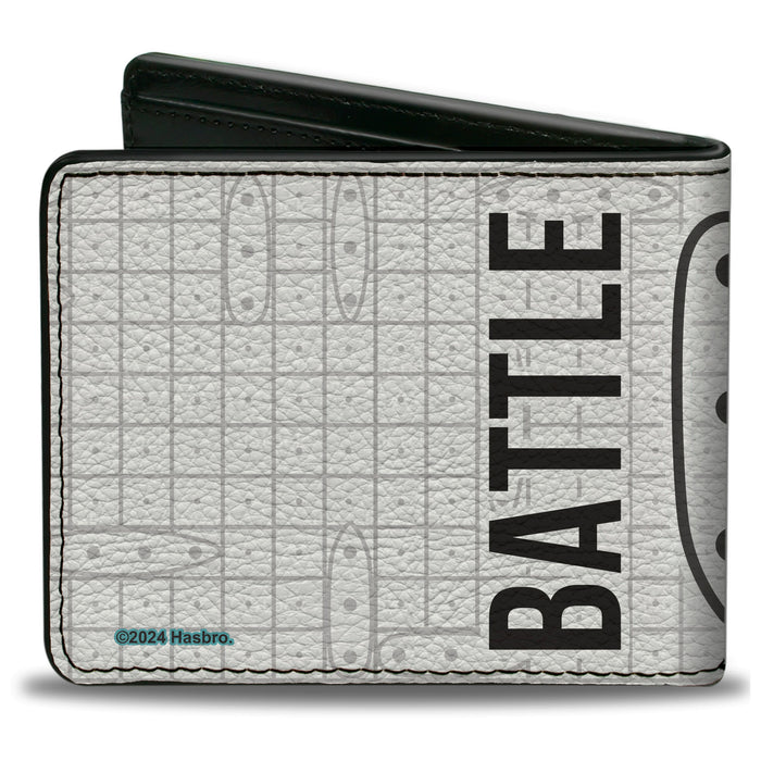 Bi-Fold Wallet - Battleship BATTLE READY Grids and Ships White/Blue/Black Bi-Fold Wallets Hasbro   