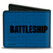 Bi-Fold Wallet - BATTLESHIP ONE HIT WONDER and Title Logo Ocean Grid Blues/Black/Red Bi-Fold Wallets Hasbro   