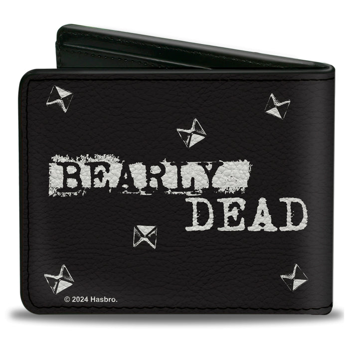 Bi-Fold Wallet - Skelanimals Chungkee the Panda BEARLY DEAD Pose Black/White Bi-Fold Wallets Hasbro   