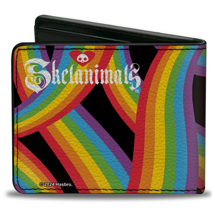 Bi-Fold Wallet - SKELANIMALS Bonita the Unicorn Pose and Title Logo Rainbows Bi-Fold Wallets Hasbro   