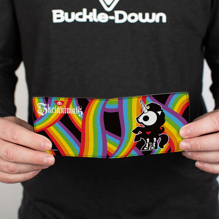 Bi-Fold Wallet - SKELANIMALS Bonita the Unicorn Pose and Title Logo Rainbows Bi-Fold Wallets Hasbro