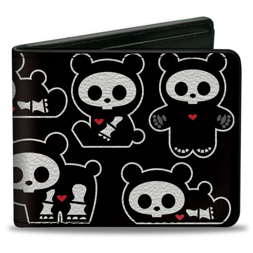 Bi-Fold Wallet - SKELANIMALS Chungkee the Panda Poses and Title Logo Black/White Bi-Fold Wallets Hasbro   