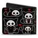 Bi-Fold Wallet - SKELANIMALS Kit the Cat Poses and Title Logo Black/White Bi-Fold Wallets Hasbro