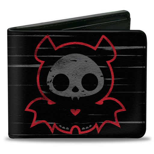 Bi-Fold Wallet - Skelanimals Diego the Bat I BITE Pose Black/White/Red Bi-Fold Wallets Hasbro   