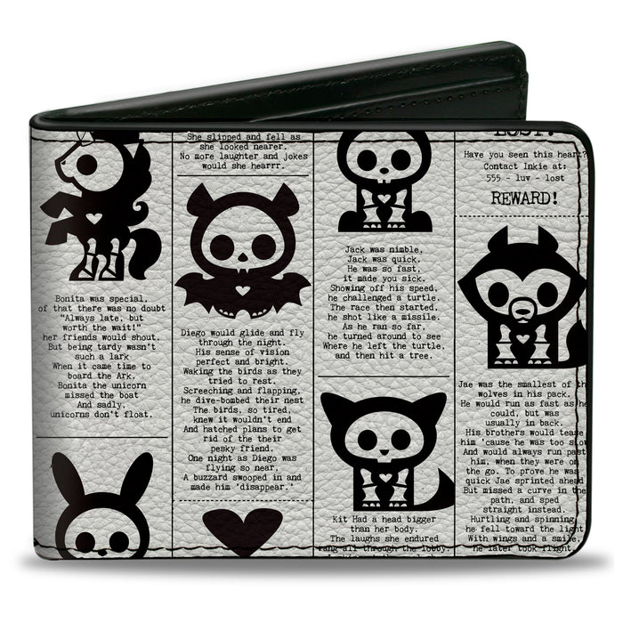 Bi-Fold Wallet - Skelanimals Obituary Announcements White/White Bi-Fold Wallets Hasbro   