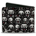 Bi-Fold Wallet - SKELANIMALS DEAD ANIMALS NEED LOVE TOO Collage and Animals Black/White/Red Bi-Fold Wallets Hasbro   