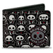 Bi-Fold Wallet - SKELANIMALS DEAD ANIMALS NEED LOVE TOO Collage and Animals Black/White/Red Bi-Fold Wallets Hasbro   