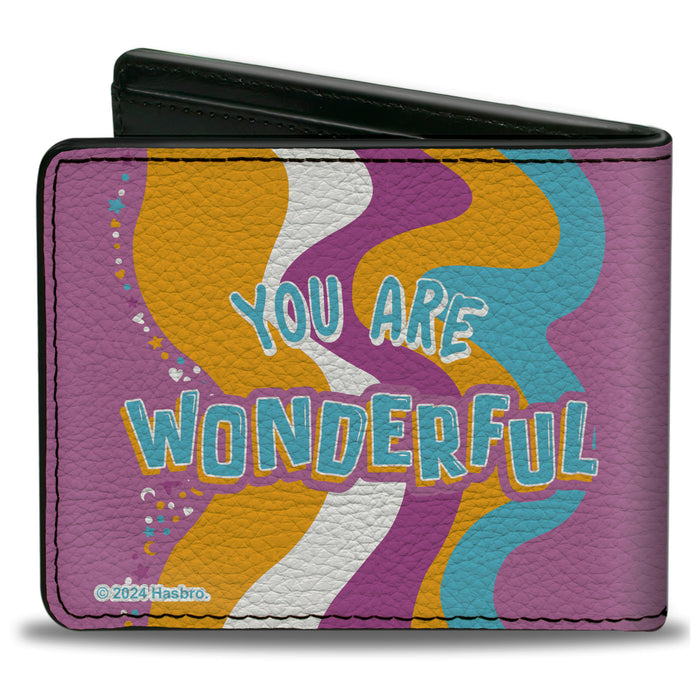 Bi-Fold Wallet - Furby YOU ARE WONDERFUL Running Pose Pinks/Multi Color Bi-Fold Wallets Hasbro   