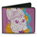 Bi-Fold Wallet - Furby YOU ARE WONDERFUL Running Pose Pinks/Multi Color Bi-Fold Wallets Hasbro   