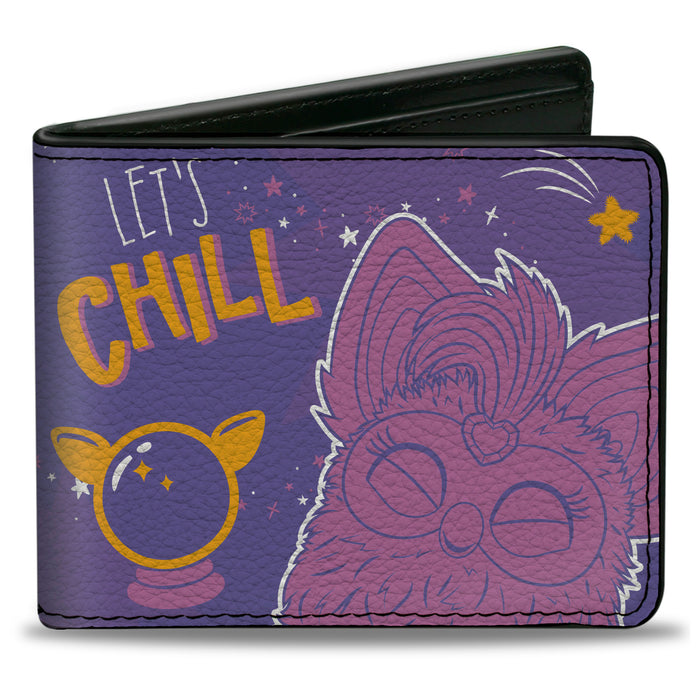 Bi-Fold Wallet - Furby Friends LET'S CHILL Pose Purples/Pink Bi-Fold Wallets Hasbro   