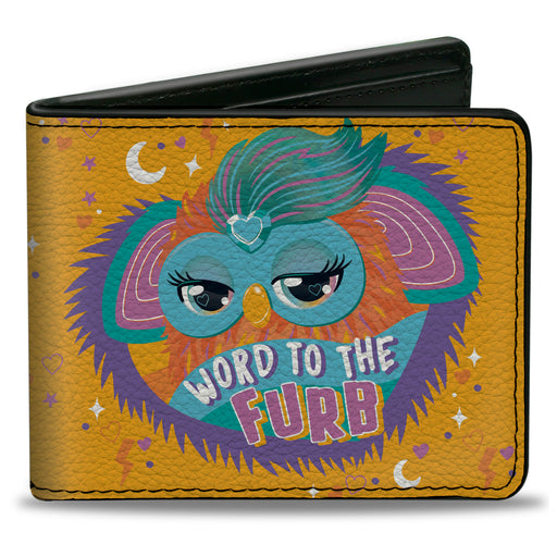 Bi-Fold Wallet - Furby Orange Furby WORD TO THE FURB Heart Pose and Title Logo Orange/Purple Bi-Fold Wallets Hasbro   