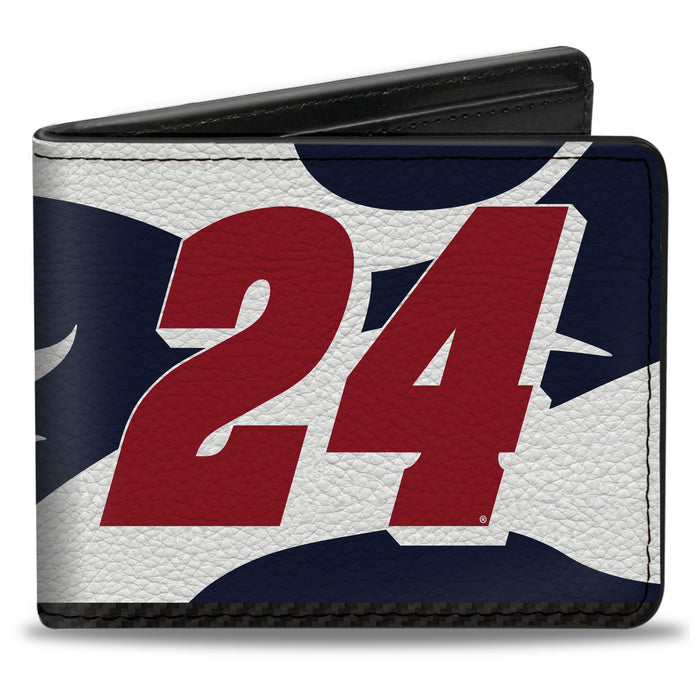 Bi-Fold Wallet - William Byron #24 Racing Logo Flames White/Blue/Red Bi-Fold Wallets Hendrick Motorsports