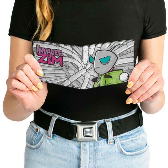 Bi-Fold Wallet - INVADER ZIM GIR with Hood Down Pose Hoses Grays Bi-Fold Wallets Nickelodeon