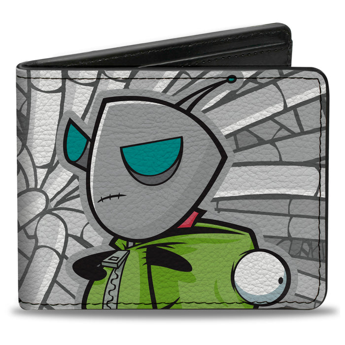 Bi-Fold Wallet - INVADER ZIM GIR with Hood Down Pose Hoses Grays Bi-Fold Wallets Nickelodeon