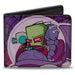 Bi-Fold Wallet - INVADER ZIM and GIR Voot Cruiser Pose and Title Logo Purples/Pinks Bi-Fold Wallets Nickelodeon