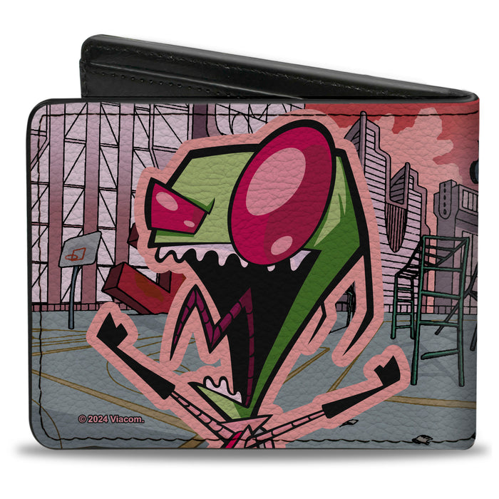 Bi-Fold Wallet - Invader Zim and GIR Dog Rooftop Scene Bi-Fold Wallets Nickelodeon