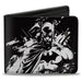 Bi-Fold  Wallet - Batman the Dark Knight and  Joker HA HA Smiling Sketch Poses Black/White Bi-Fold Wallets DC Comics   