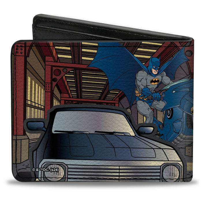 Bi-Fold Wallet - Batman Chasing Joker on Motorcycle in Tunnel Scene Bi-Fold Wallets DC Comics