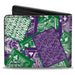 Bi-Fold Wallet - The Joker Deck of Cards Stacked Green/Purple/White Bi-Fold Wallets DC Comics