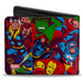 MARVEL COMICS 

Bi-Fold Wallet - Retro Avenger 6-Superhero Action Poses Stacked Bi-Fold Wallets Marvel Comics   