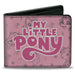 Bi-Fold Wallet - MY LITTLE PONY Title Logo with Pony and Cutie Mark Collage Pink Bi-Fold Wallets Hasbro   