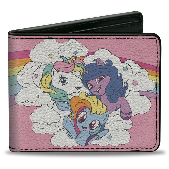 Bi-Fold Wallet - MY LITTLE PONY Three Pony Rainbow Cloud Pose Pinks Bi-Fold Wallets Hasbro   