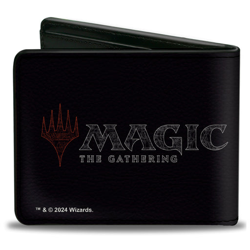 Bi-Fold Wallet - MAGIC THE GATHERING Red Mana Fireball Icon and Title Logo Black/Reds Bi-Fold Wallets Wizards of the Coast   