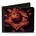 Bi-Fold Wallet - MAGIC THE GATHERING Red Mana Fireball Icon and Title Logo Black/Reds Bi-Fold Wallets Wizards of the Coast   