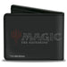 Bi-Fold Wallet - MAGIC THE GATHERING Black Mana Skull Icon and Title Logo Black/Grays Bi-Fold Wallets Wizards of the Coast   