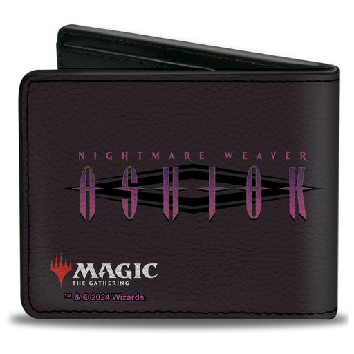 Bi-Fold Wallet - Magic the Gathering NIGHTMARE WEAVER ASHIOK Pose Black/Purples Bi-Fold Wallets Wizards of the Coast   