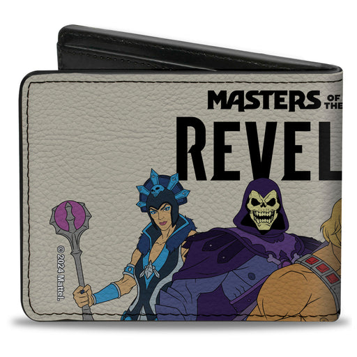 Bi-Fold Wallet - MASTERS OF THE UNIVERSE REVELATION Group Pose and Title Logo White/Black Bi-Fold Wallets Mattel