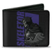 Bi-Fold Wallet - Masters of the Universe HE-MAN and SKELETOR Silhouette Text Poses Black Bi-Fold Wallets Mattel   