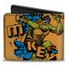 Bi-Fold Wallet - Teenage Mutant Ninja Turtles MIKEY Action Pose Orange Bi-Fold Wallets Nickelodeon   